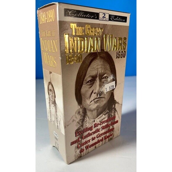 The Great Indian Wars 1840-1890 Sitting Bull Red Cloud ,Wounded Knee 2-VHS Set - Picture 1 of 6